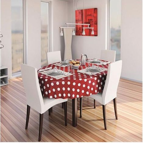 d-c-table Manhattan Venita Tischdecke Rot 150 x 250 cm