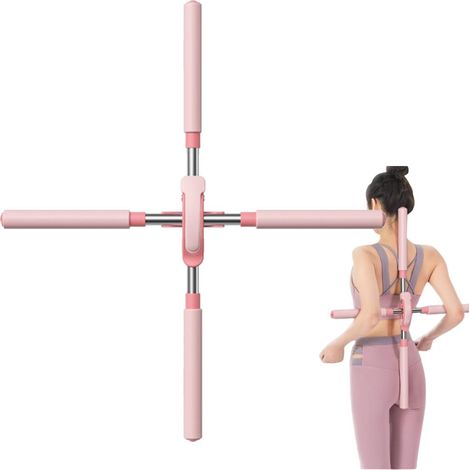 Bâton de yoga extensible, outil de correction posturale pour dos voûté, correcteur de posture rétractable, accessoire d'étirement (1/5)