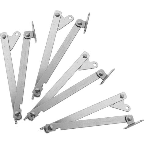 4 charnières de support en métal pour poignées de porte de placard, charnières de maintien pour couvercle pliant (1/5)
