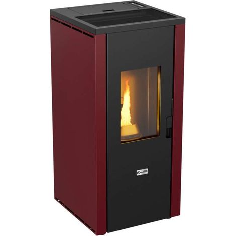 Canadian Stove Stufa a Pellet Design Evo 7 Bordeaux 7kW - Riciclabile (1/5)
