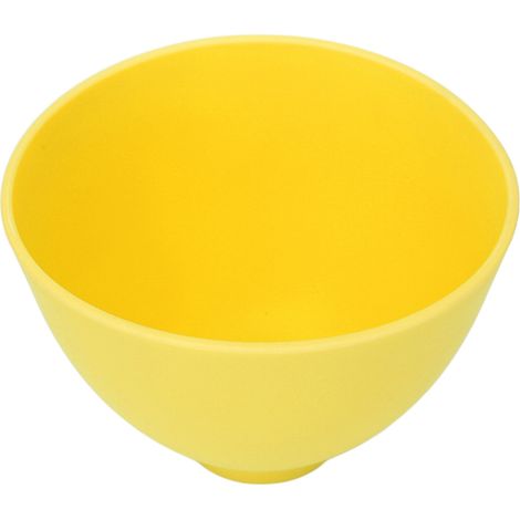 Bol mélangeur en silicone réutilisable et résistant à la chaleur pour masques faciaux, plâtre, peinture, 15 x 15 x 11 cm, jaune (1/5)