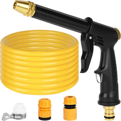 ZHIJIA PREMIUM Tuyau en PVC anti-mêlement 5m avec pistolet haute pression et raccords pour jardin (1/5)