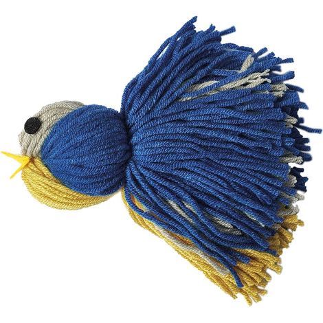 Gioco per gatti birdie uccellino blu 12 cm