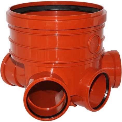 KG Magnaplast Abwasserschacht Regenwasserschacht Schachtsystem SC 400 Schachtboden eck DN 400/160 (1/4)