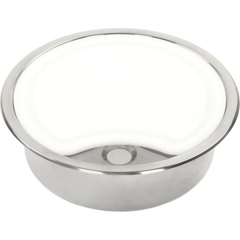Set composto da lavello e tagliere in acciaio inox per camper, 365 x 120 mm. Adatto a camper, barche e abitazioni.