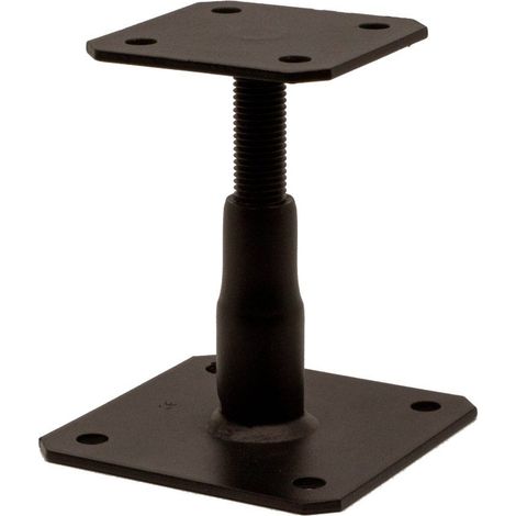 P.POTEAU REGLABLE SIMPSON Strong Tie 130X130 RAL9005 noir foncé-3 pièces