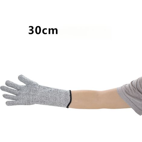 3 paia manicotti protezione braccia lavoro sicurezza anti-graffio animale proteggi-braccio, grigio, 30cm