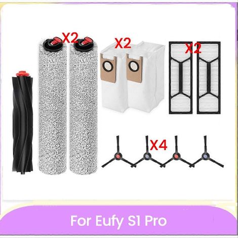 11-teiliges Set Hauptwalzen-Seitenbürsten-Staubbeutel mit HEPA-Filter für Eufy S1 Pro Staubsauger-Ersatzteile und Zubehör (1/5)