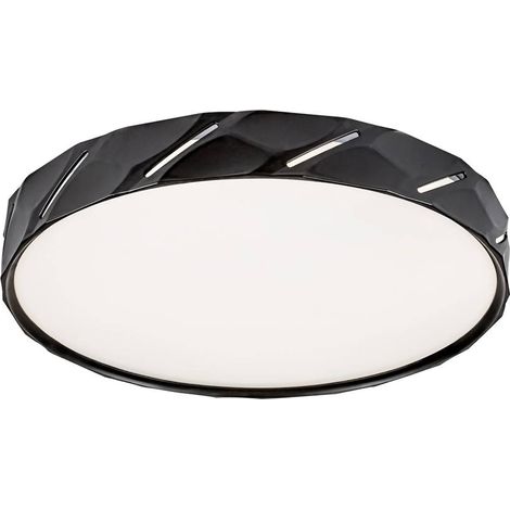 Plafonnier LED 39 cm 25W noir mat rond Nessira Rabalux (1/5)