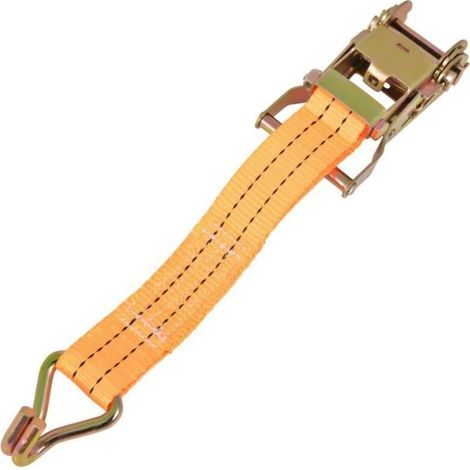 Vidaxl – Sangle d’arrimage à cliquet 4 pcs – Longueur 6 m – Largeur 38 mm – Capacité 1 tonne – Crochets en J pour maintien sécurisé (1/5)