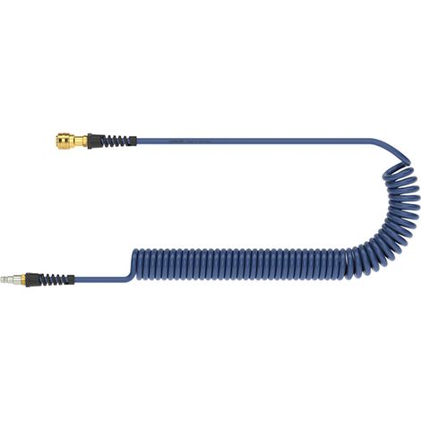 Lüdecke Spiralschlauch PU blau, Kupplung u Stecker NW7,2 10x6,5mm 3m (1/2)
