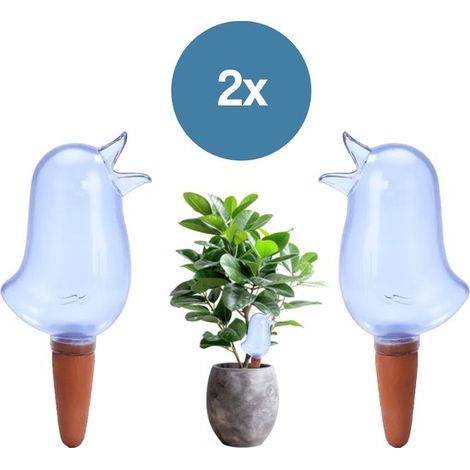 Lot de 2 goutteurs d’eau – Système d’arrosage automatique – Oiseau – Intérieur – Bleu (1/5)