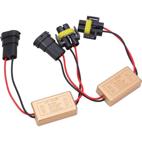 2 Stück Blitzlicht-Controller 50W, gute Hitzebeständigkeit, 3 Lampentypen, Blitzlicht-Controller-Blinkermodul für Nebelscheinwerfer (1/5)