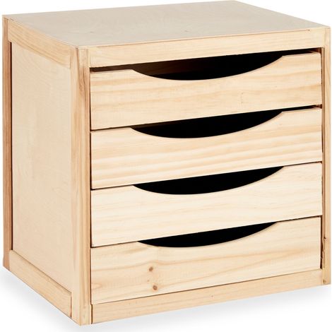 Organizer aus Holz MINI, 3 Schubladen, 38,5 x 30 x 37,4 cm (1/4)