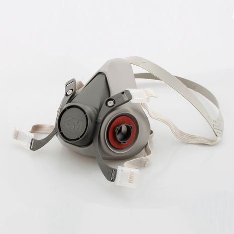 Dampfmaske, Schutzmaske, Atemschutzgerät, Halbgesichts-Gasmaske, lackierte Aktivkohlemaske (1/5)