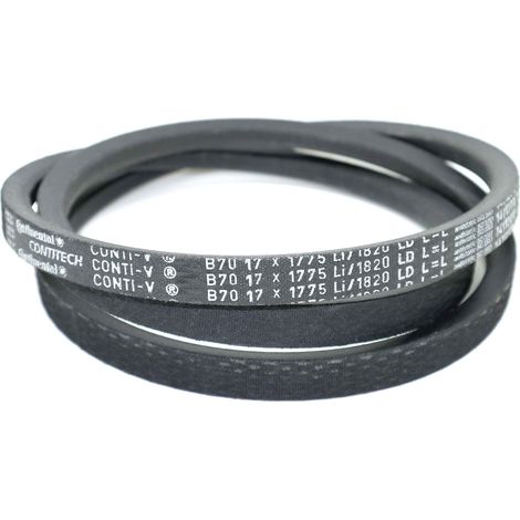 Courroie trapézoidale lisse Contitech Conti V B70 17 x 1775 Li / 1820 Ld