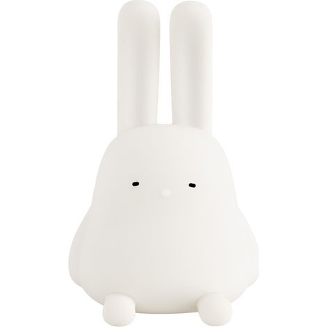 Cette veilleuse lapin en silicone de 1 watt possède des oreilles pliables, un design adorable et des motifs animaliers é (1/5)