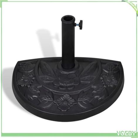 Socle de parasol - FAFEICY - 40820 - demi-rond - résine - cadre en fer anti-corrosion (1/5)