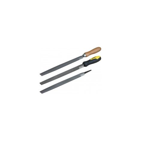 Lime Demi-Ronde Demi-Douce Outifrance - Acier Carbone - Manche Bois - 250 mm - Metaux, Plastiques et Bois (1/2)