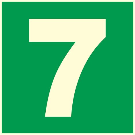 N°7 photoluminescents - 200x200mm - Rigide Vert - 4036816