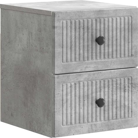 Wall-Mounted Bedside Cabinet Concrete Grey 33 x 34.5 x 40 cm vidaXL