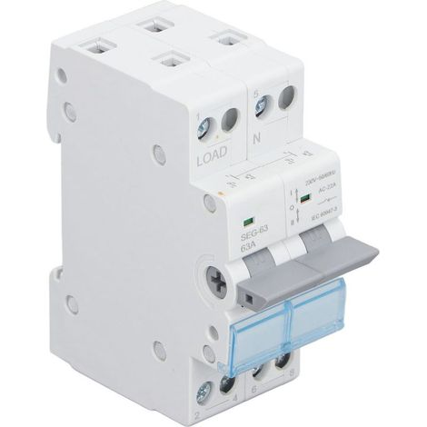 Commutateur d'isolateur DC 230V 63A 2P, double déconnexion de puissance pour la Communication des systèmes de production solaire (1/5)