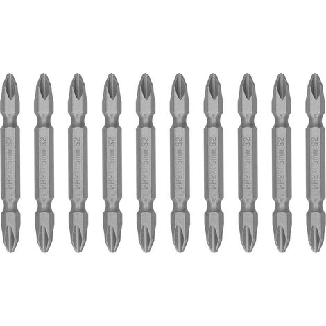 Tournevis Bits 65mm PH2 Magnétique Embout Cruciforme Double Tête S2 Sablé (1/5)