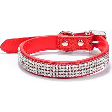 Collier pour chien avec strass brillant et diamant, adapté aux colliers pour animaux de compagnie de petite et moyenne taille (1/4)