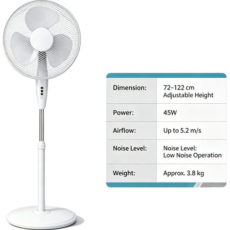 Ventilator, höhenverstellbar, 3 Geschwindigkeitsstufen, BLANCO