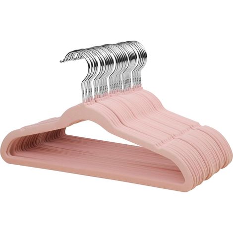 Lot de 32 Cintres, Velours Antidérapant, Crochet Pivotant, ABS Léger, Garde-robe Enfant