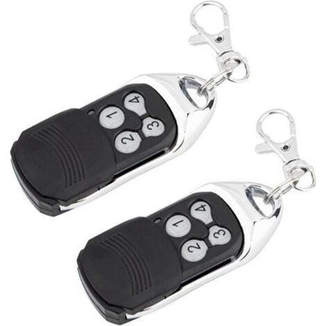 Pair 2 pièces télécommande de porte universelle 433 MHz, télécommande de porte de garage de remplacement, télécommande super dupliquée, portail électrique, clé à distance de porte enroulable de garage (1/4)