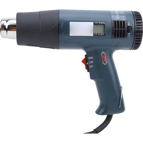 Pistolet à air chaud électronique à température réglable pour plastique, outil industriel GJ-9A20LCD 2000 W, prise 220 V.