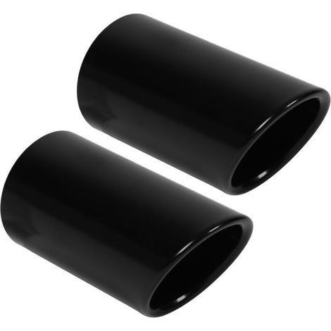 Stück glänzend schwarze Auspuffendrohre aus Edelstahl, Ersatzteil für A4 B8 Q5. (1/4)