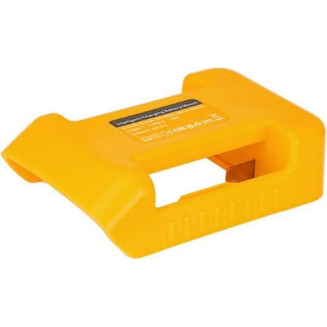 Support De Batterie - Adaptateur Chargeur Portable 18 V Li-Ion - Compatible USB Et Type-C - Jaune - 1 Pièce (1/5)