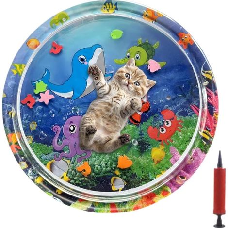 Wasserspielmatte für Katzen – Sinnesspielzeug für Katzen im Wasserbereich (1/5)