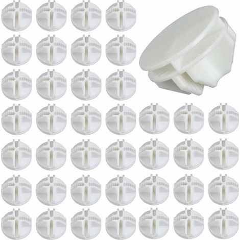 40pcs Fils Cube Plastique ABS Connecteur Cube de Rangement Blanc Raccord Meuble de Rangement Raccord Meuble de Rangement Cube de Fil Modulaire Cube en Grille pour Étagère Casier de Rangement (1/5)