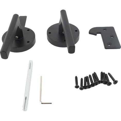 Loquet de porte Double face, porte battante robuste en acier au carbone pour clôture en bois. (1/3)