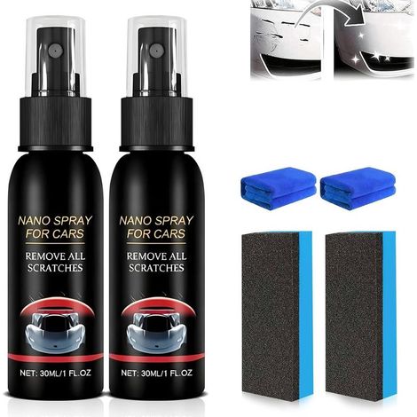 NurafixNano Spray de Réparation de Rayures de Peinture de Voiture, Spray de Réparation de Rayures de Voiture, Efface Rayure Auto, Car Scratch Remover pour Réparation Rapide des Rayures (2PC) (1/5)