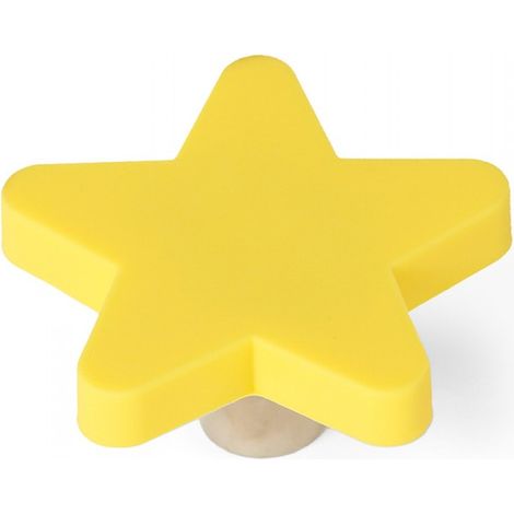 Pomo para Mueble Fabricado en PVC - Zamak color Amarillo  Medidas 494723 mm  Sistema de Fijación Atornillado  Incluye Tornillos M4  1 Unidad - (1/3)