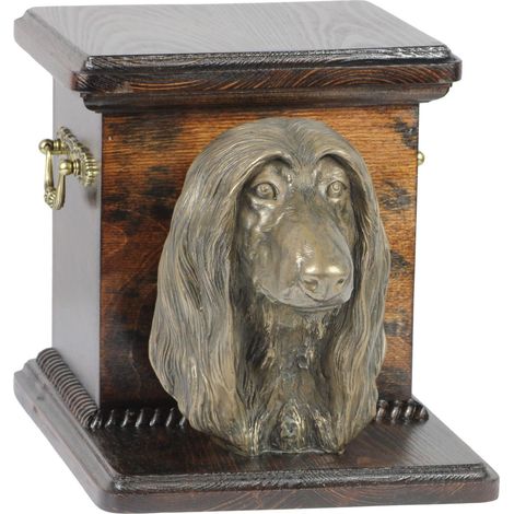 Levriero afgano - un'urna per le ceneri del cane con una statuetta, un'elegante urna per un cane, un'urna unica con busto di cane di Art-Dog (1/5)