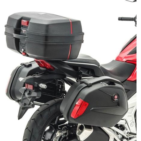 Set SCB8 Valises laterales moto + supports + Top Case Bagtecs