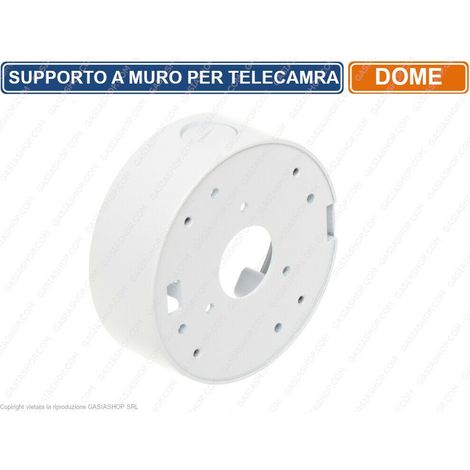 SUPPORTO A MURO METALLICO DEEP BASE CCTV TELECAMERE DOME VIDEOSORVEGLIANZA (1/3)