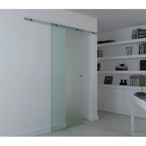 Puerta corredera de vidrio satinado 102,5x205 cm para interior FloraGrace (1/5)