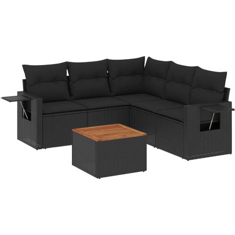 Maison Exclusive - Patio Sofa Set 5 plaza Black (1/5)
