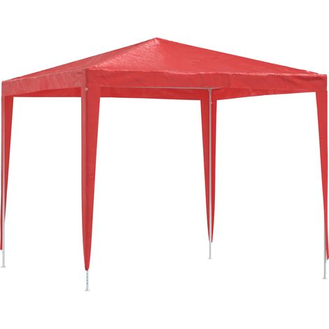 Carpa de Fiesta 250 x 250 x 240 cm Rojo PE y acero vidaXL
