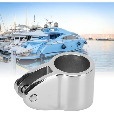 Manchon coulissant en acier inoxydable 316 pour yachts et pare-soleil, support de fixation ouvert pour manchon coulissant marin, raccord de tuyauterie robuste 22 mm (1/5)