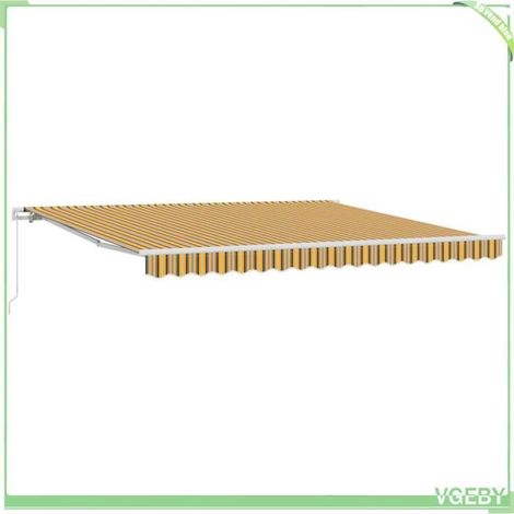 Auvent rétractable - FAFEICY - 3330767 - Multicolore - 400×350 cm - Anti-UV & imperméable (1/5)