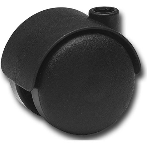 Doppelrolle ø 40 mm Möbelrolle mit Platte Tragkraft 50 kg, Kunststoff schwarz