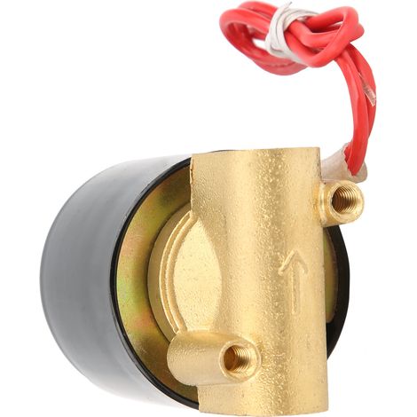 Vanne en laiton G1/8 po, pression d'eau, mécanique, normalement fermée, à action directe, 2W-025-06AC220V (1/5)