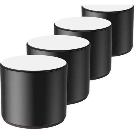 4Pièces 5CM Rehausseurs de Meubles Rehausseur de Lit Pieds de Meuble Diamètre 6CM Rond Noir Autocollants en Acier Carbone Augmentation de Hauteur pour Chaises Armoires Canapés Tables (1/5)